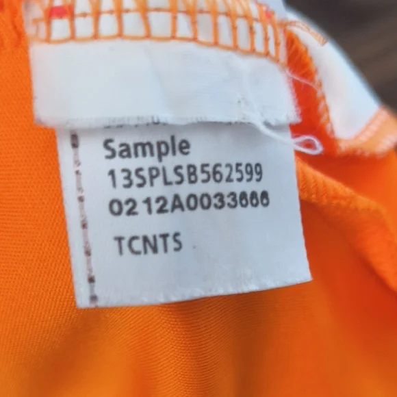 PUMA Golf "Sample" Argyle Polo Shirt - Men's Medium - Rare Orange & White - Picture 5 of 8